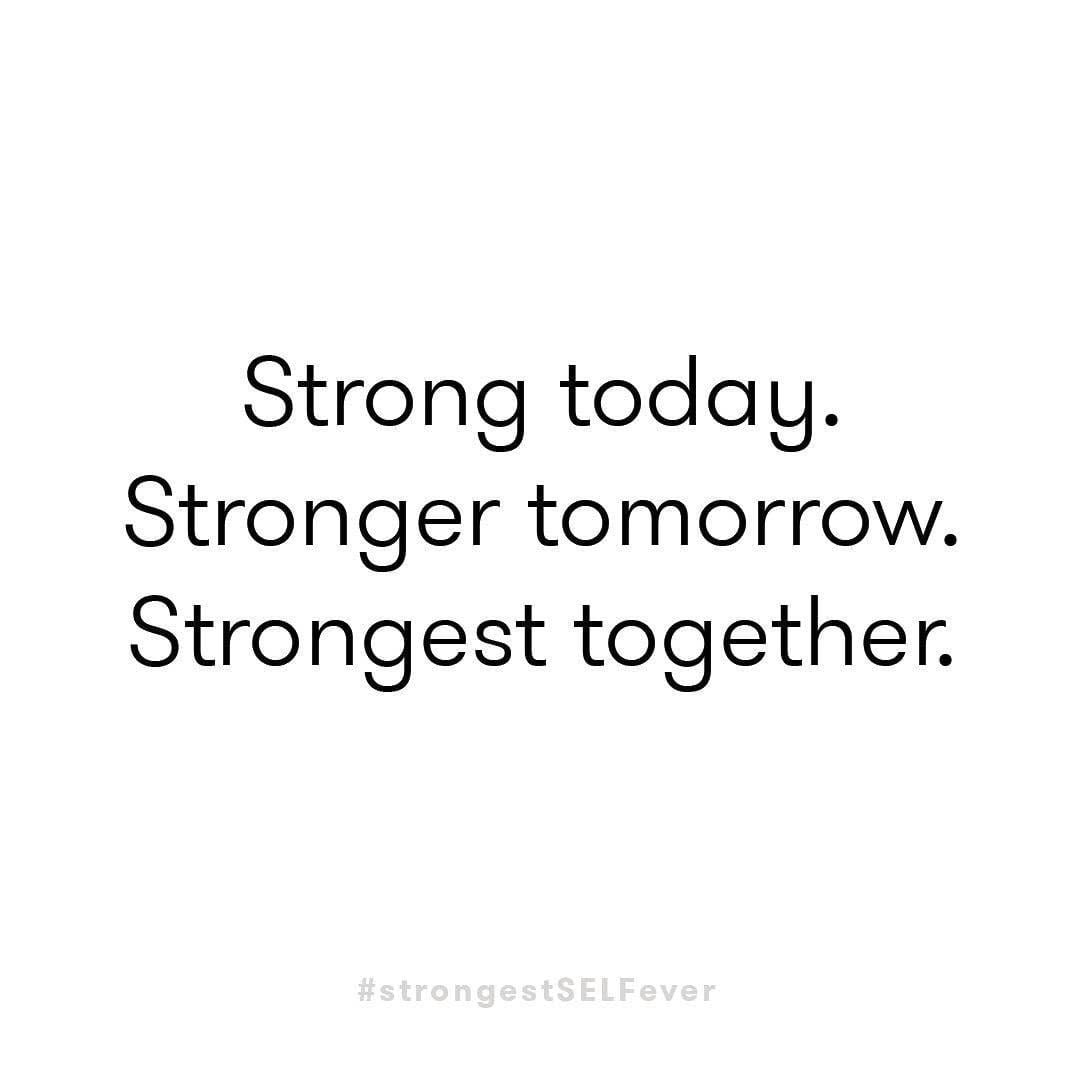 Strong today.  Stronger tomorrow.  Strongest together.